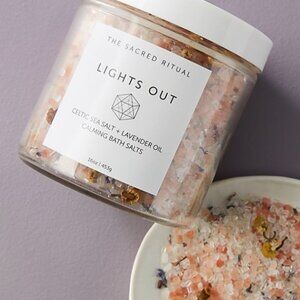 The Sacred Ritual Lights Out Calming Bath Salts New in Jar